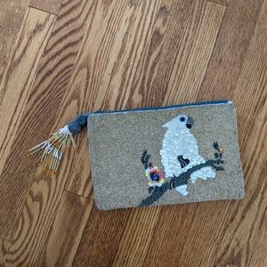 Anthropologie cockatoo clutch
